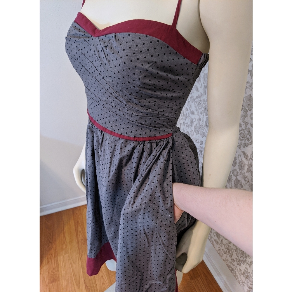 Handmade Vintage Style Pinup Polka Dot Dress - Picture 6 of 8
